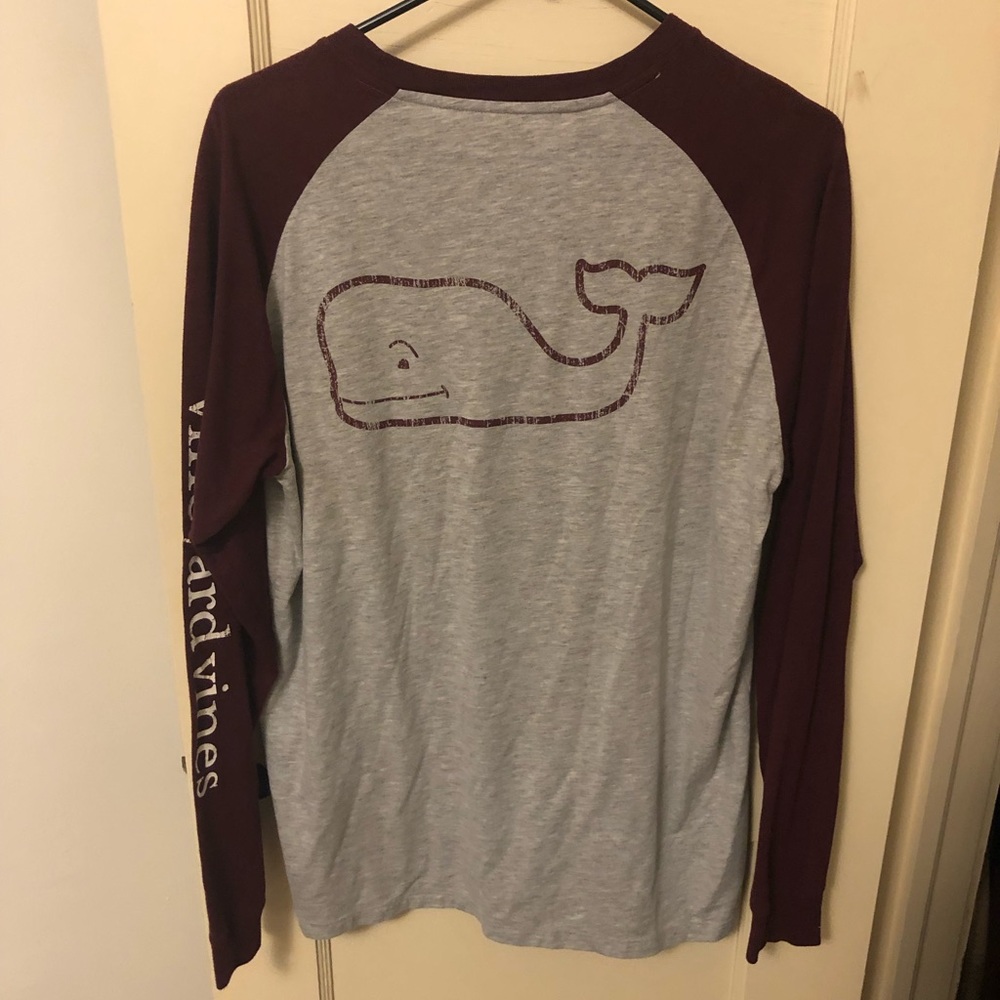Grey and Garnet Vineyard Vines Long sleeve T-shirts